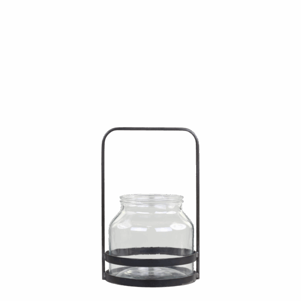 Lanterne avec poignée noire petit modéle