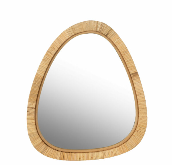 Miroir paille/rotin