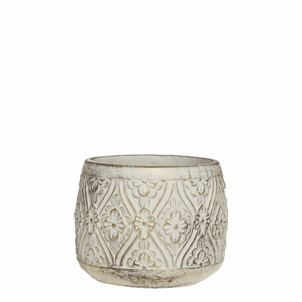 Vittel Cache-Pot avec motif d'or petit modéle