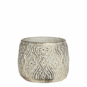 Vittel cache-pot avec motif d'or grand modéle