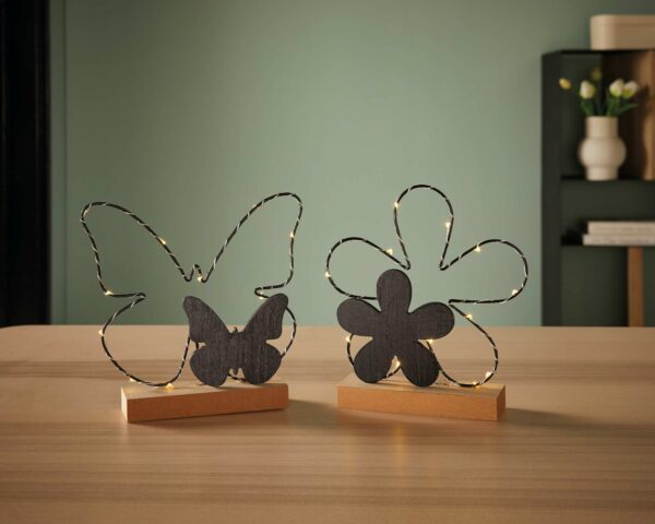 Deco led "papillon et fleur" lot de 2 – Image 3