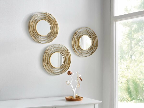 Miroir doré lot de 3 – Image 4