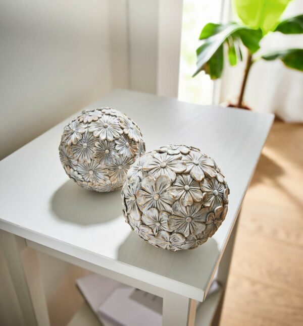 Boule "fleurs" lot de 2 – Image 3