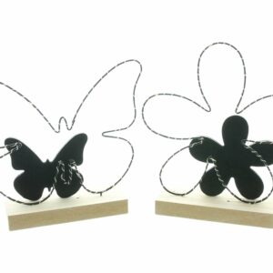 Deco led "papillon et fleur" lot de 2