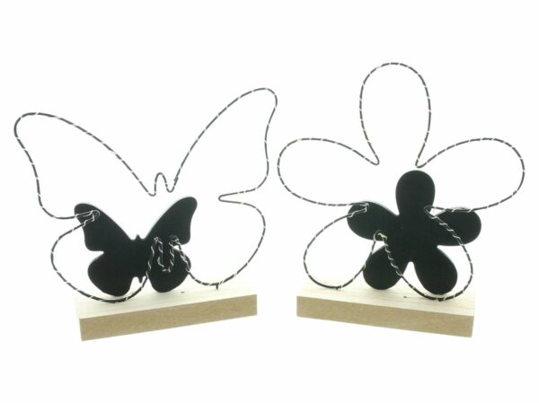 Deco led "papillon et fleur" lot de 2