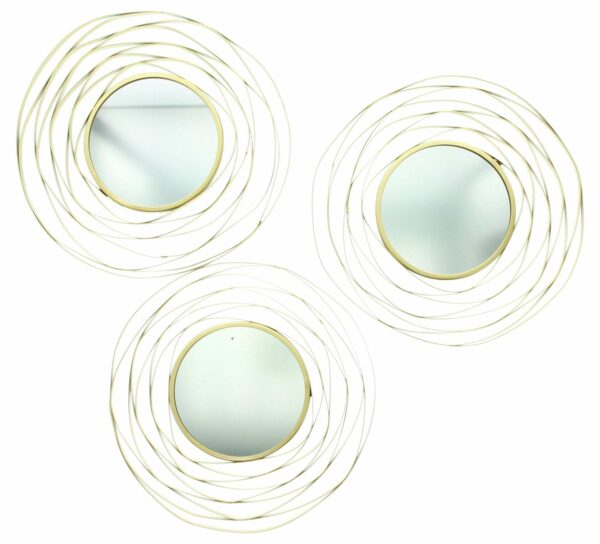 Miroir doré lot de 3