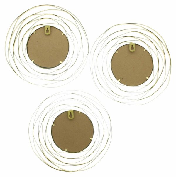 Miroir doré lot de 3 – Image 3