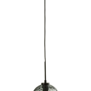 Lampe boule pois verre gris petit modéle