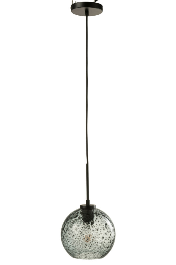 Lampe boule pois verre gris petit modéle