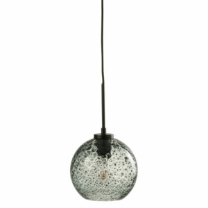 Lampe boule pois verre gris petit modéle