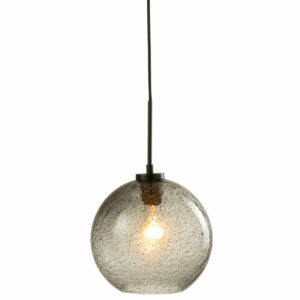 Lampe Boule Pois Verre Gris grand modéle
