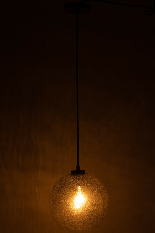 Lampe Boule Pois Verre Gris grand modéle – Image 2
