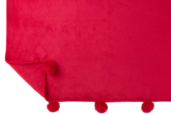 Plaid pompon fuschia – Image 2
