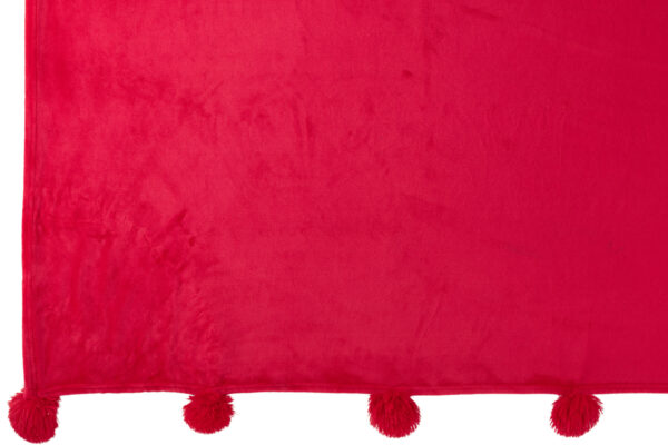 Plaid pompon fuschia – Image 3