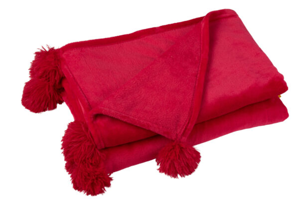Plaid pompon fuschia – Image 4