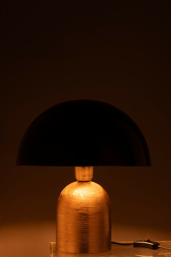 Lampe champignon metal or/noir – Image 3