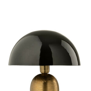 Lampe champignon metal or/noir