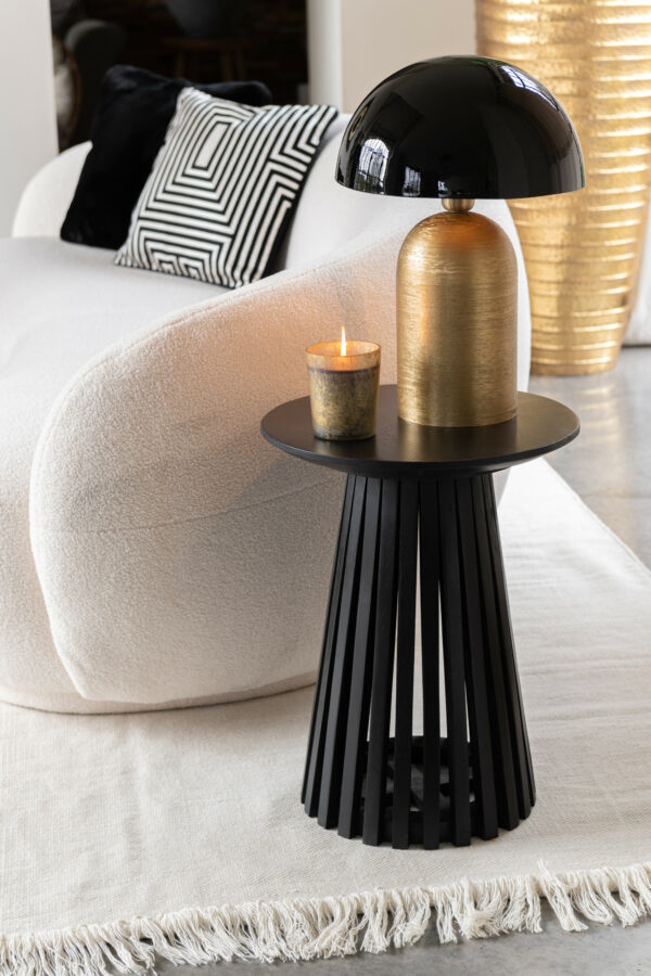 Lampe champignon metal or/noir – Image 4