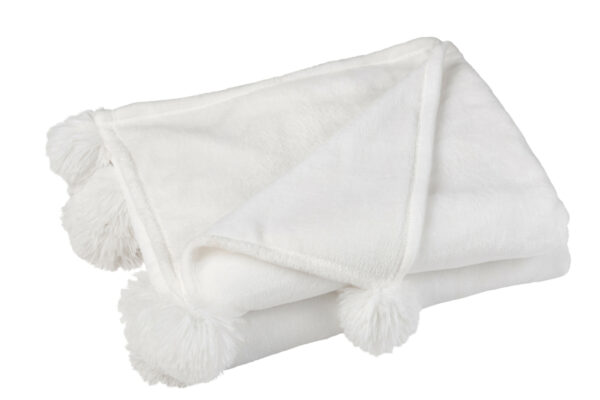 plaid pompon blanc – Image 4