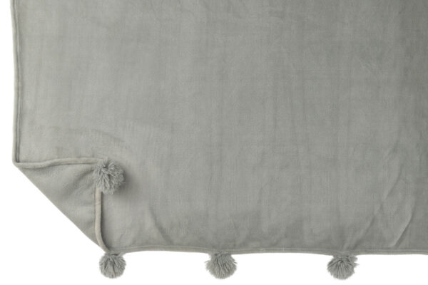 Plaid pompon gris – Image 2