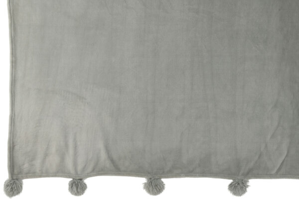 Plaid pompon gris – Image 3