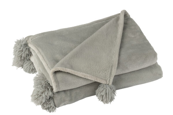 Plaid pompon gris – Image 4