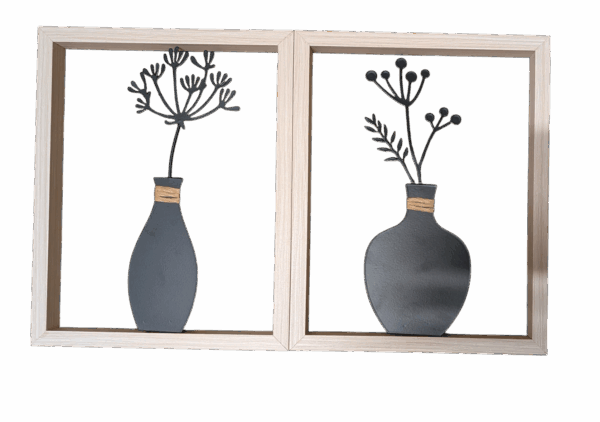 Décoration murale vase lot de 2