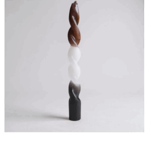 Bougie torsadée brune