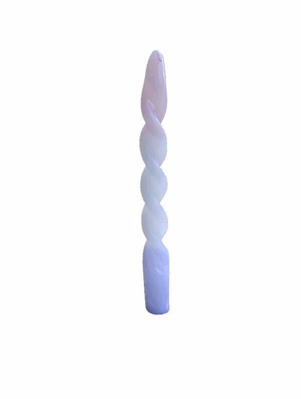 Bougie torsadée Lilas