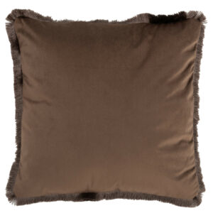 Coussin Alpha Carre Polyester Marron