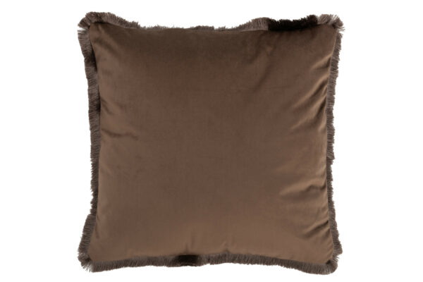 Coussin Alpha Carre Polyester Marron