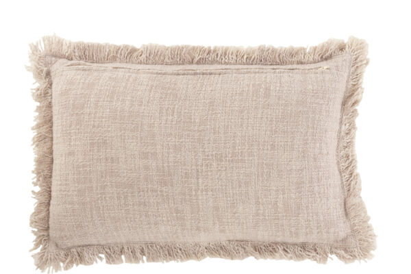 Coussin Frange Coton Velours Vieux Rose – Image 3