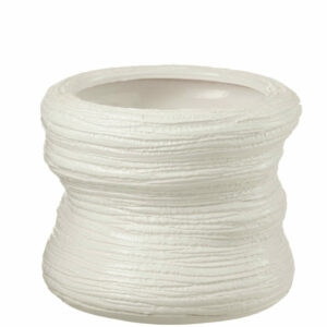 Cache pot organique céramique blanc petit modèle