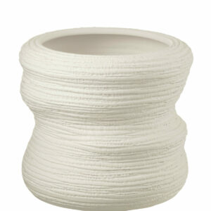 Cache pot organique céramique blanc grand modèle