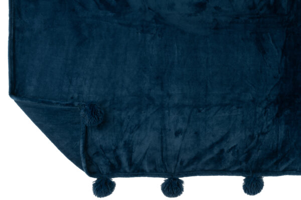 Plaid pompon bleu – Image 3