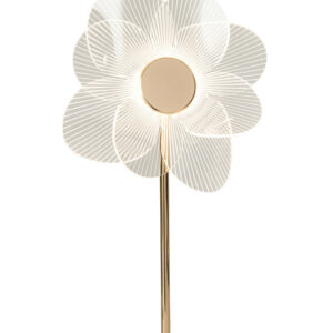 Lampe De Table Fleur Matel Doré (petit format)