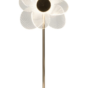 Lampe De Table Fleur Matel Doré (Grand Format)