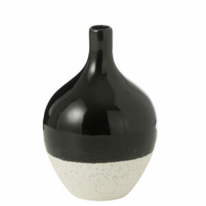 Vase Iva Porcelaine Noir/Blanc petit modèle