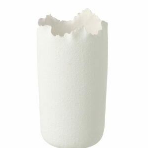 Vase Irrégulier Argile Blanc