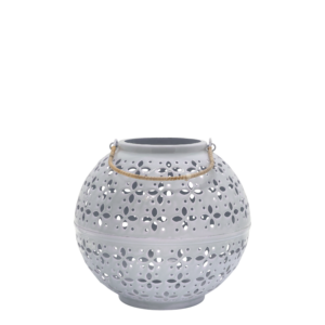 Lanterne avec motif gris clair